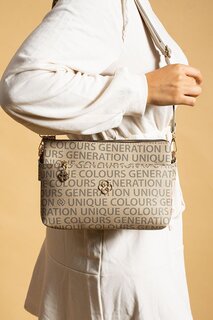 Женская сумка через плечо на молнии с регулируемым ремнем и 3 отделениями BAG4944-23Распечатать Pembe Potin, норка