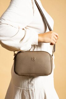 Женская сумка через плечо на молнии с регулируемым ремешком и 4 отделениями BAG5006-23 Pembe Potin, норка