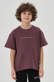 Летняя футболка из вафельной ткани для мальчика BLACK ONE, слива