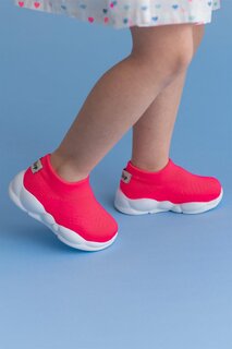 Ультралегкая стелька из пены с эффектом памяти. Детская трикотажная спортивная обувь Neon Pink-M-1002. First Step