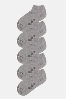 Унисекс, 5 шт., серые носки-пинетки Cozzy Socks