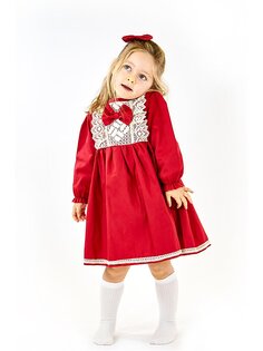 Платье для маленьких девочек с круглым вырезом и длинными рукавами Catz Kids