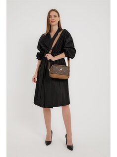 Женская сумка через плечо с кожаным принтом Beverly Hills Polo Club, кофе