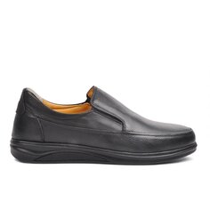 601 Черные мужские повседневные удобные туфли из натуральной кожи Ayakmod