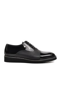 6590 Черные мужские классические туфли из лакированной кожи из натуральной кожи Fosco