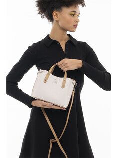 Женская сумка через плечо с принтом под кожу BENETTON, бежевый