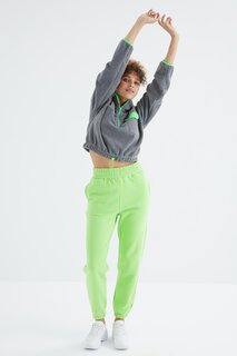 Фисташково-зеленый женский спортивный костюм с высокой талией и удобной формой, низ базового женского спортивного костюма для джоггеров TOMMYLIFE
