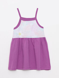 Платье для маленьких девочек с принтом AZİZ BEBE, фиолетовый