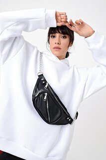 Женская сумка через плечо с цепочкой, черная, 15 см x 35 см ECROU