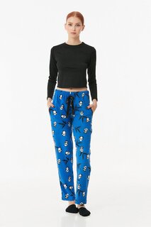 Флисовые пижамные штаны с карманами и принтом панды Fullamoda, саксофон