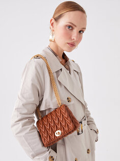 Женская сумка через плечо с цепочкой LCW ECO, коричневый