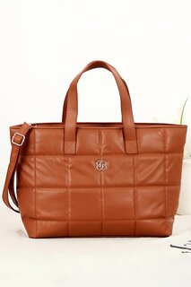 Женская сумка-шоппер Nori с квадратной вышивкой BP-4771O BİPANYA, загар