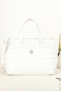 Женская сумка-шоппер Nori с квадратной вышивкой BP-4771O BİPANYA, белый