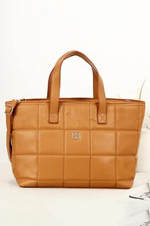 Женская сумка-шоппер Nori с квадратной вышивкой BP-4771O BİPANYA, горчично-желтый