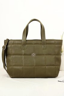 Женская сумка-шоппер Nori с квадратной вышивкой BP-4771O BİPANYA, хаки