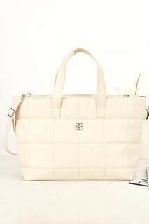Женская сумка-шоппер Nori с квадратной вышивкой BP-4771O BİPANYA, крем
