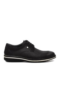 8071 Черные мужские классические туфли из натуральной кожи из нубука Fosco