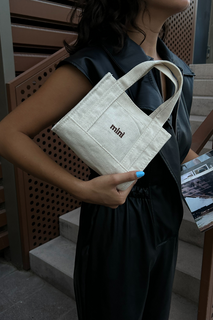 Миниатюрная женская холщовая сумка с длинным ремешком A Teen Project
