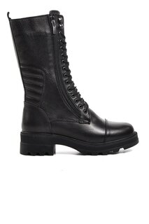 8954 Черные женские ботинки из натуральной кожи с флисовой подкладкой Voyager