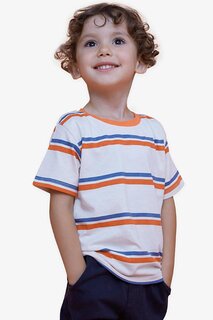 Футболка в полоску кремового цвета для мальчика (3–7 лет) Breeze, крем
