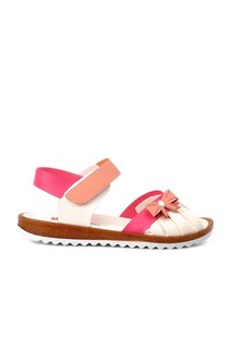 Az14 Розово-белые сандалии на липучке для девочек Ayakmod