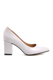 Ays23115 Белые женские классические туфли на каблуке Ayakmod