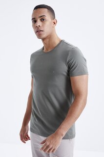 Мужская базовая футболка Çağla со стандартным круглым вырезом и короткими рукавами TOMMYLIFE