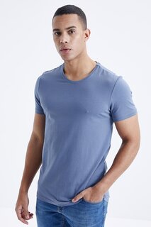 Мужская базовая футболка Petrol со стандартным круглым вырезом и короткими рукавами TOMMYLIFE
