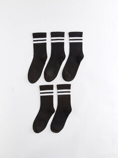 Полосатые носки для мальчика, набор из 5 шт. LCW Kids, новый черный