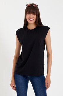 Женская футболка обычного крояSPR22TSK129 Süperlife, черный