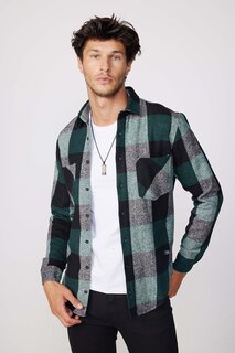 Мужская рубашка Lumberjack Slim Fit в клетку с двумя карманами TUDORS, смешанный