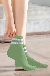 Полосатые теннисные носки Носки для колледжа унисекс, 2 шт. Black Deer, зеленый