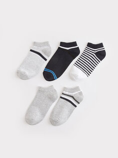 Полосатые носки для мальчиков (5 шт.) LCW Kids, окрашенная пряжа смешанного цвета