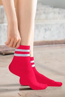 Полосатые теннисные носки Носки для колледжа унисекс, 2 шт. Black Deer, розовый