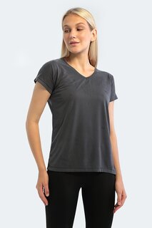 Женская футболка с коротким рукавом PLAY темно-серая SLAZENGER