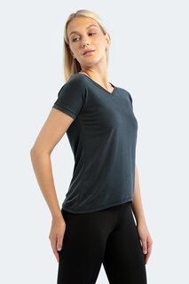 Женская футболка с коротким рукавом PLAY, черная SLAZENGER