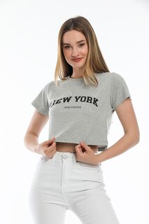 Женская футболка с принтом «Нью-Йорк» SPR21Y15 Süperlife, светло-серый