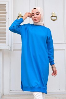 Хиджаб-туника с круглым вырезом, синяя Locco