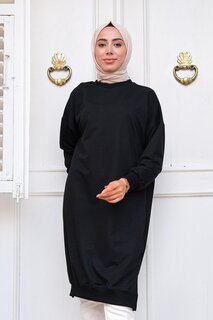 Хиджаб-туника с круглым вырезом, черная Locco