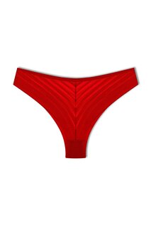 Прозрачные кружевные бразильские женские трусики HNX, красный