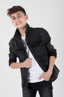 Хлопковая джинсовая куртка для мальчика, повседневная модная Ak22162123 ahengim, черный