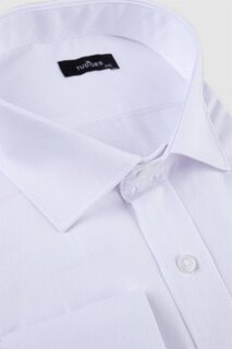 Хлопковая мужская белая рубашка Добби большого размера, которую легко гладить TUDORS