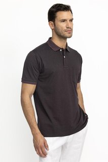 Мужская рубашка поло классической посадки, однотонная хлопковая футболка из пике с карманами, коричневая TUDORS