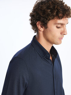 Мужская рубашка стандартного кроя с длинным рукавом SOUTHBLUE, темно-синий