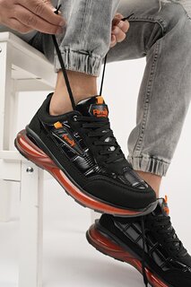 Nidas унисекс прозрачные кроссовки со шнуровкой и цветной подошвой, спортивная обувь Muggo, черно-оранжевый