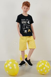 Хлопковая футболка с круглым вырезом с принтом 6211006 Lela