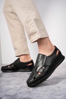Oliver Мужские классические удобные ортопедические сандалии из натуральной кожи на каждый день Muggo, черный