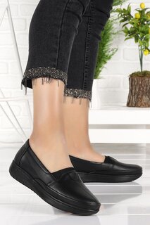 P 02 Удобные и комфортные повседневные туфли для мам с гелевым каблуком на специальном каблуке Woggo, черный