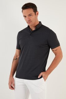 Хлопковая футболка-поло приталенного кроя 646R1000 Buratti, черный