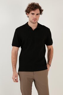 Хлопковая футболка-поло стандартного кроя 5902645 Buratti, черный